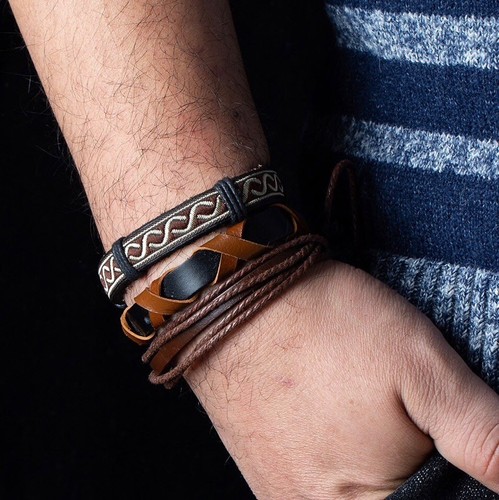 Ensemble bracelets homme - bracelets,