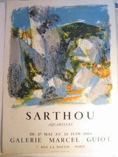 Maurice Élie SARTHOU (1911-2000) LITHO ALPILLES PROVENCE ABSTRACTION ECOLE PARIS