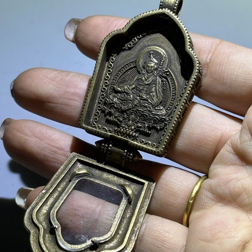 Tibetan brass portable buddha - tibetan,
