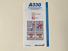 AIR INTER A330 Safety Card Carte de Sécurité