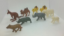 9 figurines animaux ferme jungle désert mouton ours éléphant rhino kangourou 