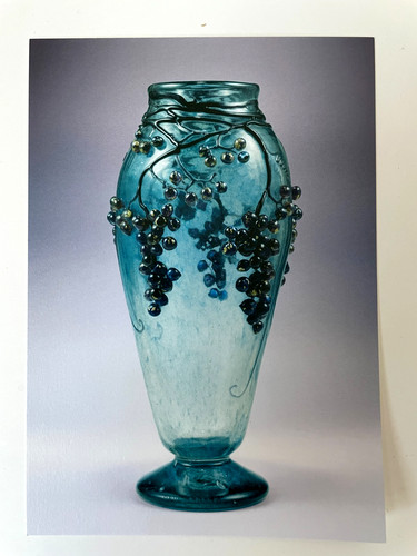 Carte postale daum - vase, bleu