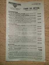 MOTOBECANE tarif de détail