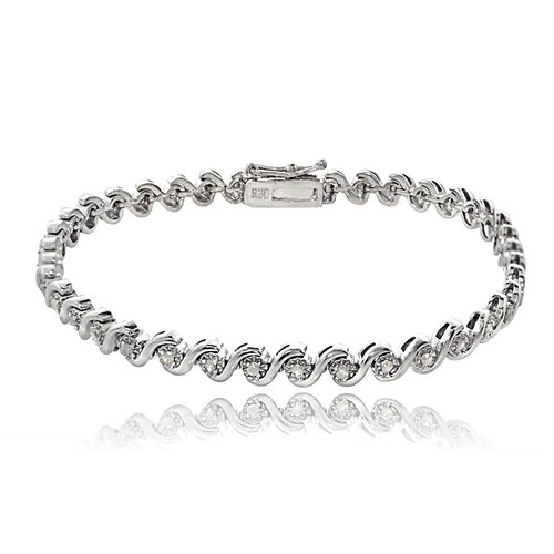 Argent sterling 50ct tdw - sterling, 0.50ct