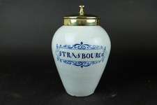 Ancien pot à tabac bleu Delft