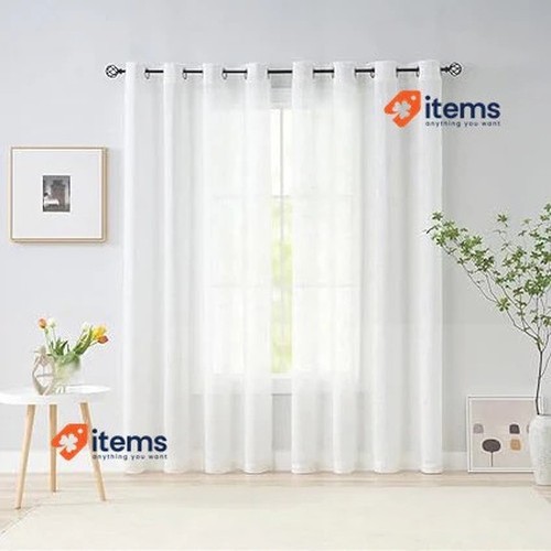 Rideaux transparents blancs - rideaux,