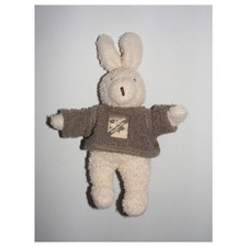 Doudou lapin blanc pull gris Philomene MOULIN ROTY - 1968