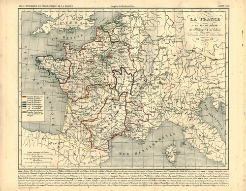 Gravure ancienne carte
