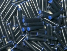 Lot 50 Cartouches Encre Bleue Taille Courte pour Stylo Plume
