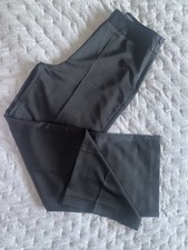 Pantalon Satiné Noir Coupe Palazzo Large Zip Latéral ALMATRICHI 38