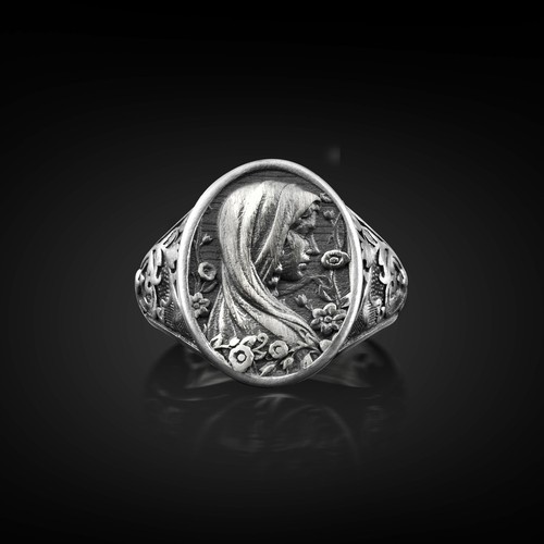 Bague chevalière homme - , en