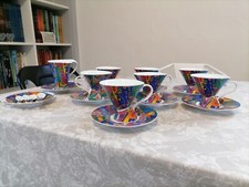 Cups with saucer + 1 mug Limoges porcelain (so French), GALION model .