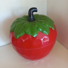 ANCIEN SEAU A GLACONS VINTAGE FORME FRAISE