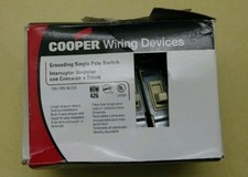 Cooper Wiring 1301-7V Single Pole Toggle Switch 15A 120V Ivory 10 Pack