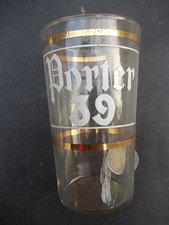 Superbe verre à bière PORTER 39 Maubeuge 1960 brasserie 59 Nord Pas de Calais 62