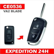 Pour Peugeot 308 207 307 3008 807 Citroën C2 C3 C4 - Coque de clé-porte à téléc