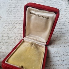 ECRIN A Bijou Cuir Rouge CANALE PARIS ANCIEN 1900 Pendentif Victorian Jewel Box