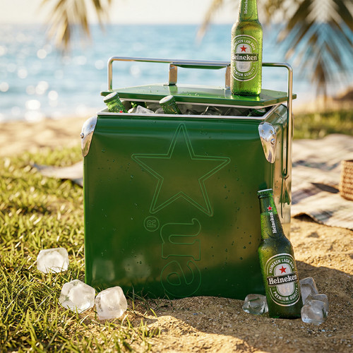 Heineken 14qt metal beer - heineken,