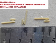 ELASTOLIN 4cm  COPIES RESINE HACHE 8505-4 8504-4 NORMANDS  STARLUX MOYEN AGE