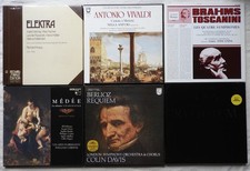 Lot x6 coffrets disques vinyles 33 T. MUSIQUE CLASSIQUE Berlioz Vivaldi Brahms..