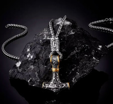 Collier pendentif marteau thor - collier,