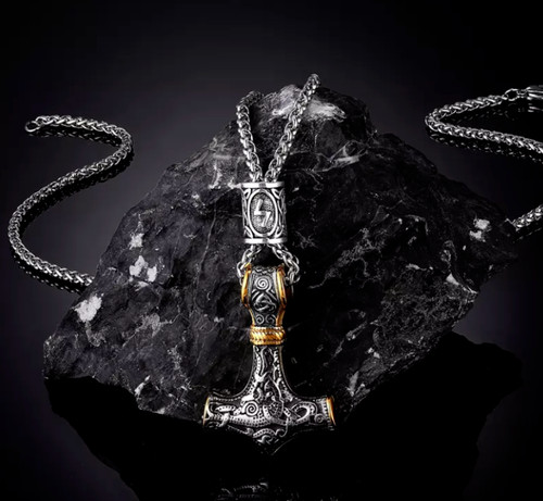 Collier pendentif marteau - , thor