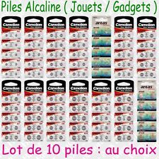 Lot de 10 piles boutons 1,5V Camelion AG13 AG12 AG11 AG10 AG9 AG8 AG7 AG6 … AG0