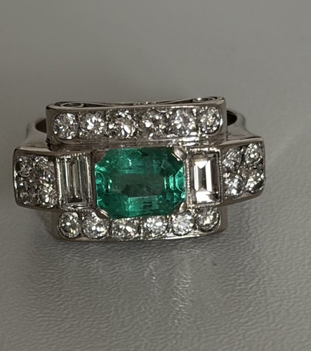 7448 bague art deco or - art,