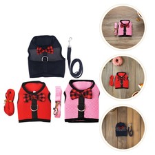  Ensemble de 3 harnais de promenade pour petits animaux - Gilet en maille douce