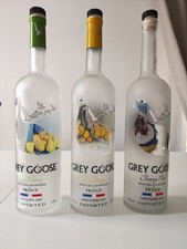 Pack bouteilles vides Grey Goose 3x1l + une bouteille CADEAU au choix
