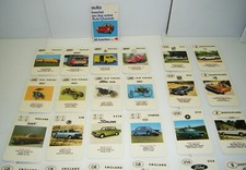 Vintage Rare 1960's Quartet Jeu Des Autos (Car Game) Foreign Car Card Set.