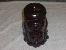 PRICE & KENSINGTON P & K ENGLAND LIDDED  HOUND DOG COOKIE BISCUIT JAR  BROWN