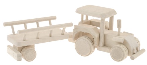 Tracteur bois avec remorque