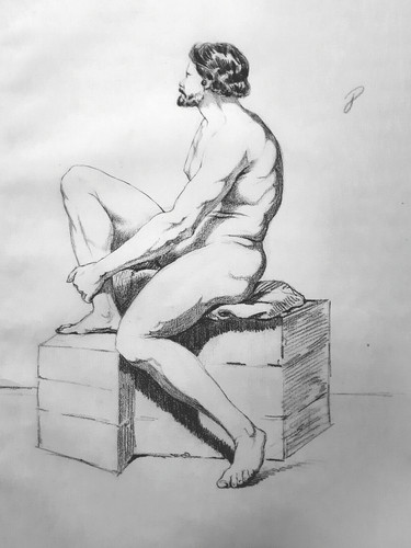 Masculin dessin pierre - nu, masculin.