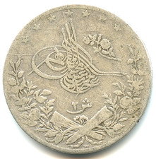 Egypte 2 qirsh argent Abdul Hamid II 1293 ( 1901 ) W n°6979