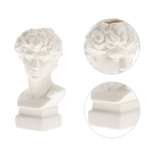 Plantes vase david statue