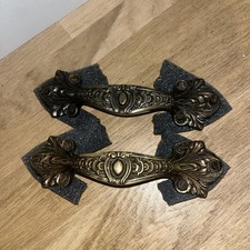 Lot 2 Poignées Meubles Anciens Piano En Laiton  L Pinet Modèle Déposé 38