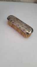 Ancien Brosse à Moustaches Art Nouveau Décor Floral Argent Massif Poinçons