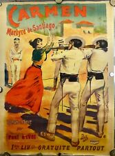 GRANDE AFFICHE CARMEN c 1900