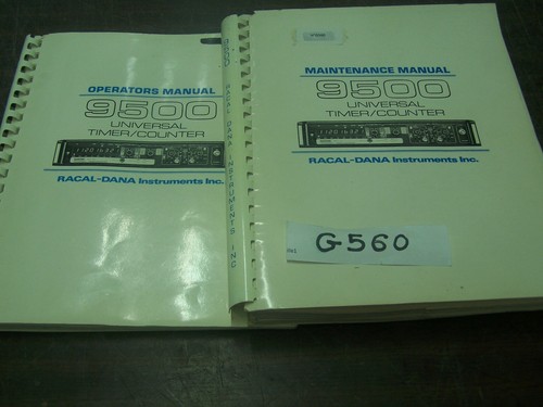Manual racal dana 9500 - manual,