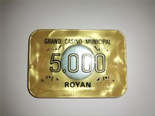 Plaque jeton de casino de Royan France VINTAGE N° 00001