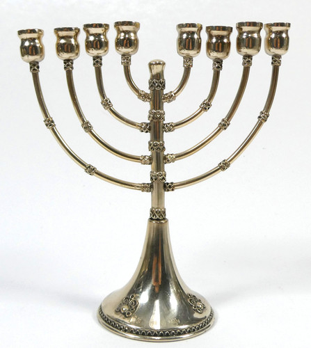 Menorah argent judaica - menorah, en