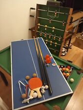 Table multi-jeux (billard, baby-foot, ping-pong, hockey), très bon état 