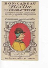 CHROMO  CHOCOLAT TURENNE  LOUIS XI
