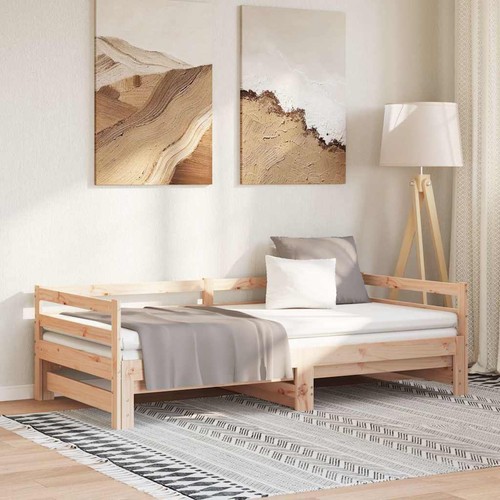 Lit coulissant 90x190cm bois - lit,