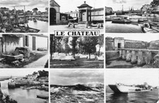 LE CHATEAU: le port, le vieux puits, les Campeurs, grosse vague, entrée du port 