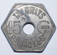 NECESSITE 44 - NANTES : 15 CENTIMES TRAMWAYS