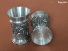 lot de 2 gobelets 95% étain Allemagne SKS ZINN