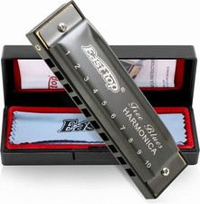 Easttop diatonique Harmonica en Do 10Trous Harmonica Blues Diatonique Cadeau New
