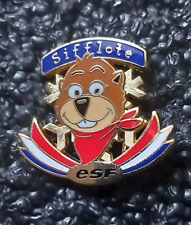 2# Médaille Broche Insigne de Ski ESF OURSON SIFFLOTE nouvelle version